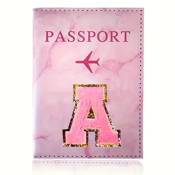 Wholesale Trendy Monogram Passport Cover Initial PU Leather Travel Wallet Unisex Boutique Card Holder