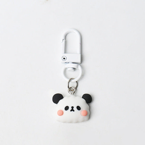 Wholesale Cute Panda Pendant Personalized Keychain Black and White Simple Hanging Bag Decoration Jewelry