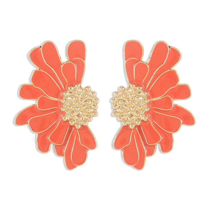 Wholesale Alloy Flower Earrings JDC-ES-QianDi022