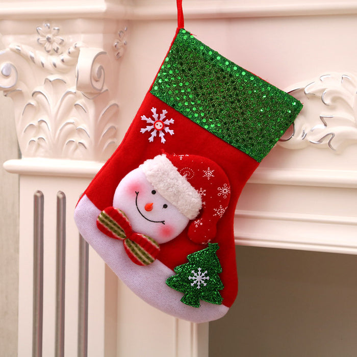 Wholesale Christmas Stockings Christmas Gift Bag Christmas Small Stockings Pendant Christmas Tree Hanging Ornament Bag