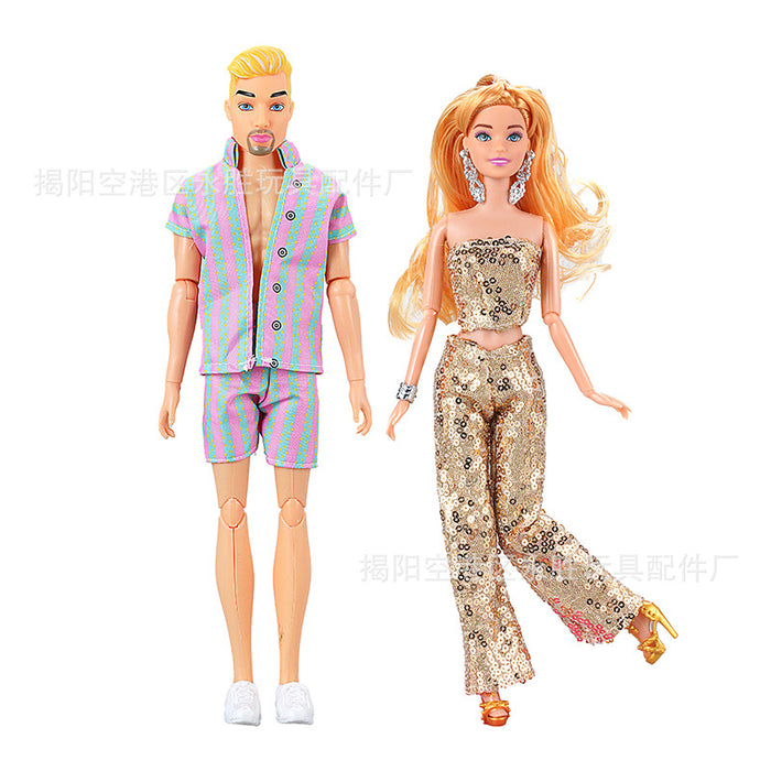Wholesale Doll clothing design movie with model couple doll clothes