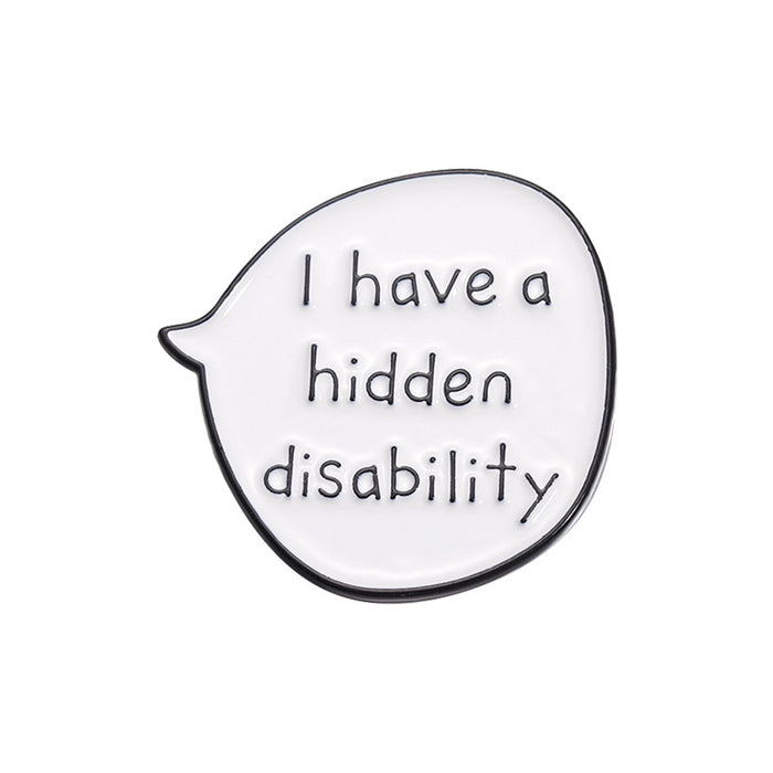 Wholesale White Zinc Alloy Funny English Text Brooch Pin Enamel Badge Stylish Fashion Resale Accessory
