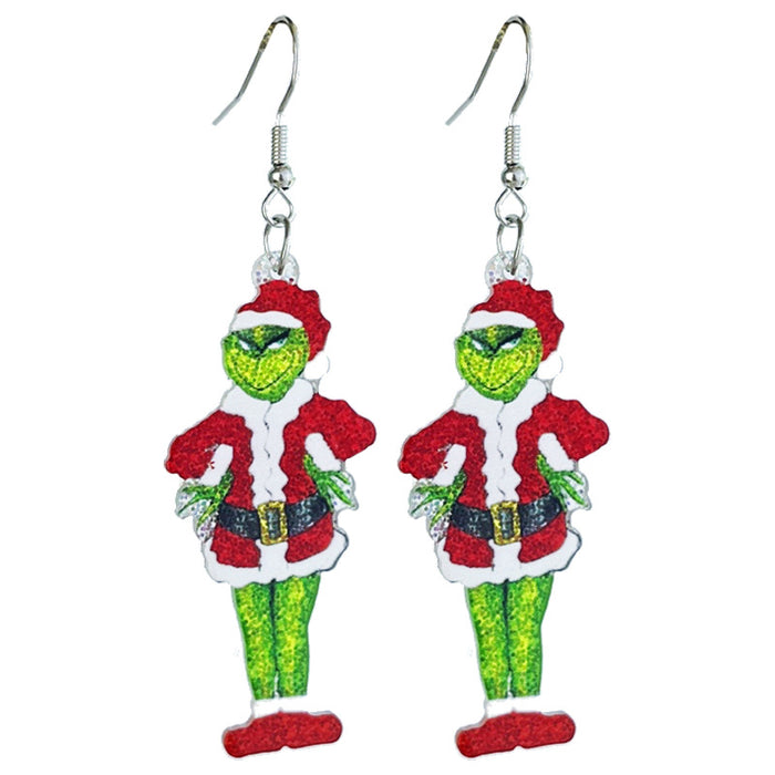 Wholesale Christmas Shining Girl Party Earrings