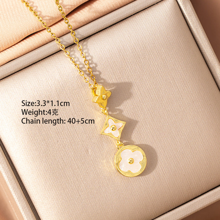Wholesale Women's Four-Leaf Clover choker necklace Earrings Bracelet Set