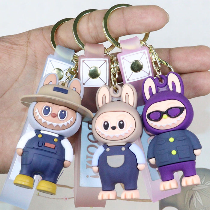 Wholesale Cartoon soft rubber cloth key chain pendant blind box tide cool cloth cloth series push small gift ornaments
