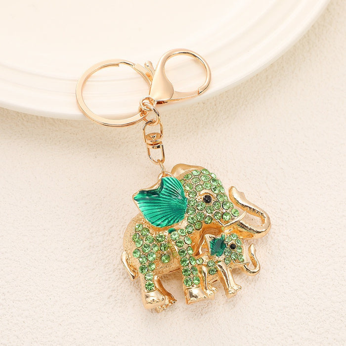 Wholesale Elephant Rhinestone Keychain Decorative Fashion Accessory