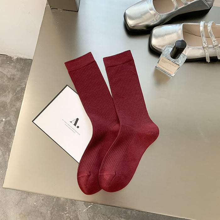 Wholesale Socks trend boneless mid tube women's socks long tube stacked socks