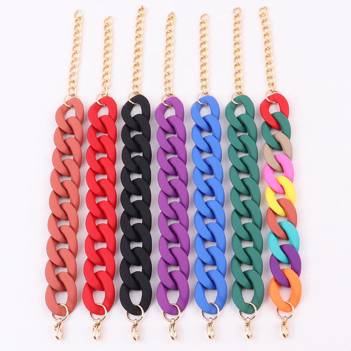 Wholesale Acrylic Rubber Feel Paint Versatile Necklace Earrings Set JDC-ES-ChouD012