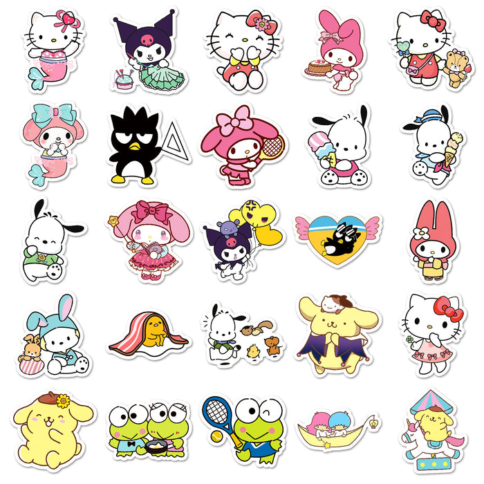 Wholesale 50pcs Mixed cartoon stickers cute creative decorative mobile phone case small mochi stickers