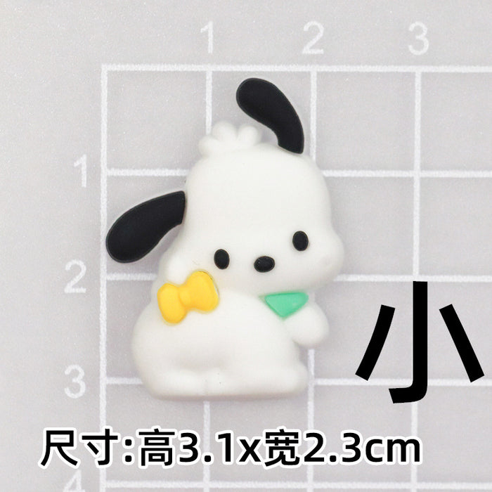 Wholesale 10pcs Cartoon Slippers Accessories Phone Case PIAD Set Hairpin Decorative PVC Soft Adhesive Patch