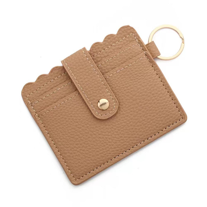 Wholesale Leopard Print Cow Print Plaid PU Leather Card Holder Keychain JDC-KC-HTong001