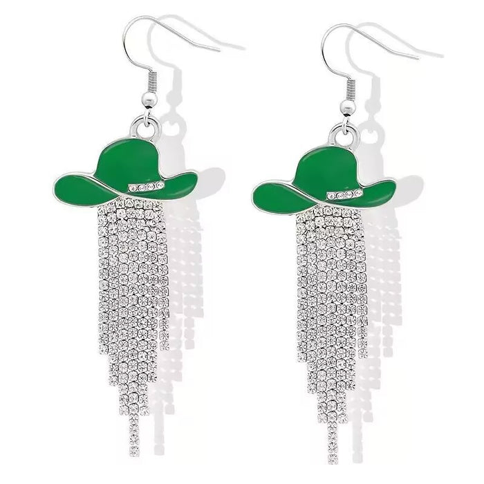 Wholesale Alloy Electroplated Fringe Earrings Geometric Shape Fashion Accessory MOQ≥2