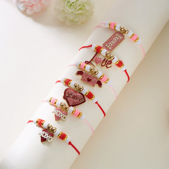 Wholesale Valentine' s Day Love Couple Braided Bracelet