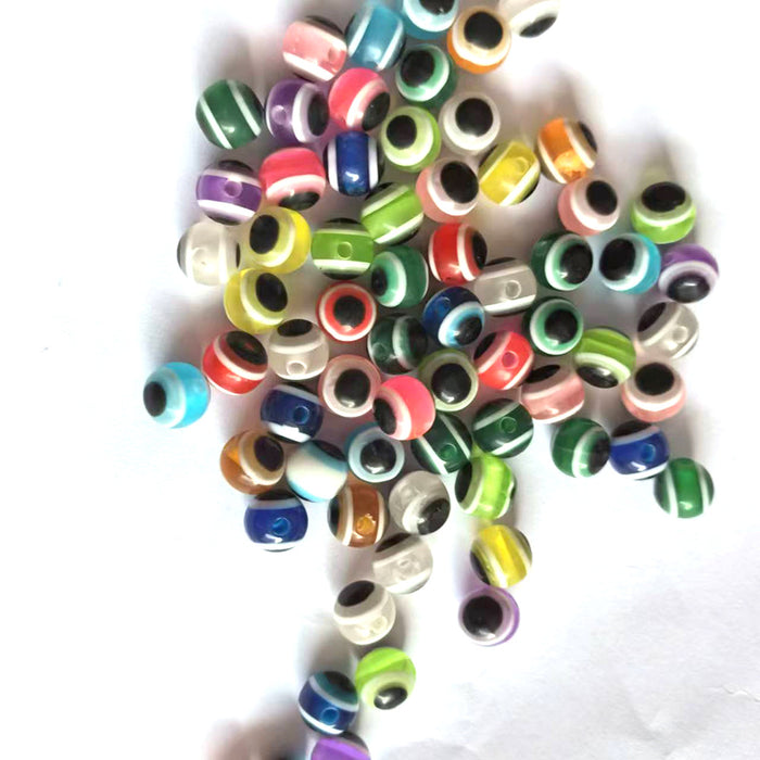 Wholesale Resin macroporous square bead jewelry accessories, loose beads, blue eye jewelry, devil's eye DIY