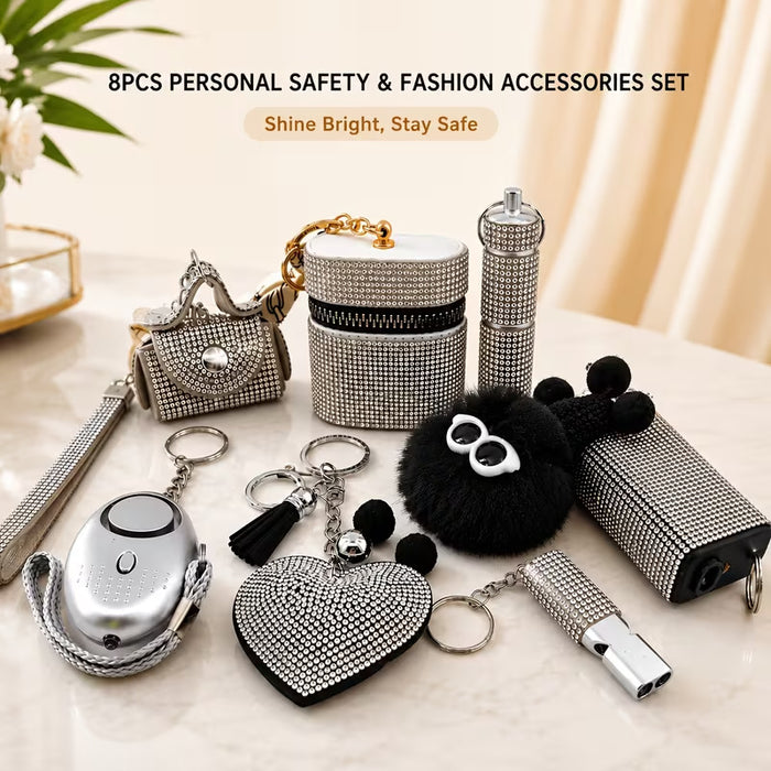 Wholesale Trendy Pink Leather Keychain Cute Coal Ball Design Self-Defense Keychain