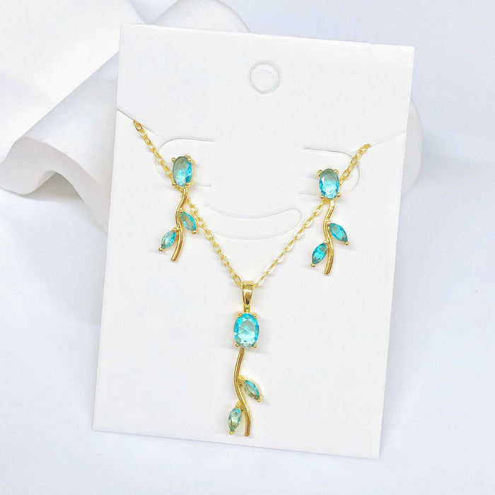 Wholesale Tulip Necklace and Earring Set Clavicle Jewelry