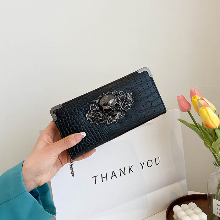 Wholesale Women' s Solid Color Crocodile Pattern PU Handbag Everyday Fashion Accessory