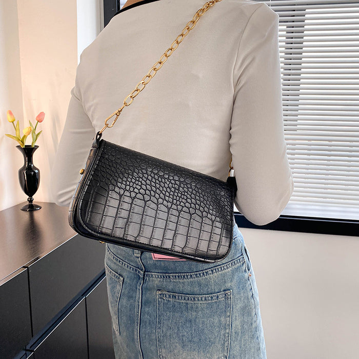 Wholesale Crocodile Pattern Chain Shoulder Underarm Small Bag Women JDC-SD-HT005