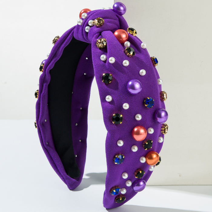 Wholesale Halloween headband female head hoop pearl rhinestone head