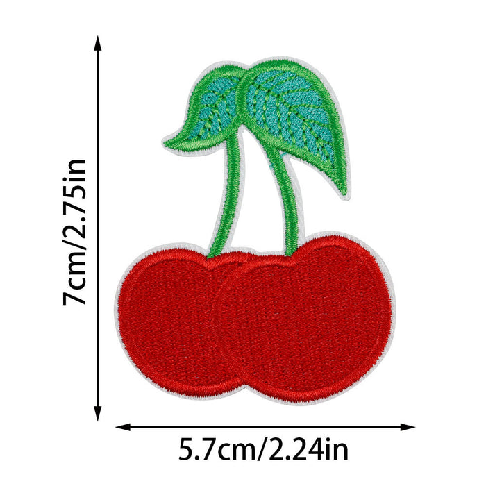 Wholesale  Cherry Embroidered Cloth DIY Patches