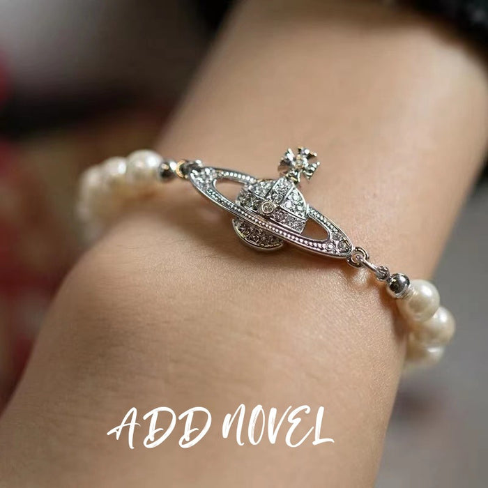 Wholesale Rhinestone Saturn Pearl Bracelet JDC-BT-TianYin004