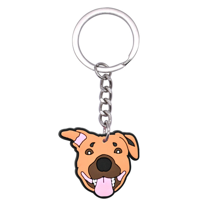 Wholesale 10 PCS Cartoon  keychain  PVC soft rubber car key pendant wholesale keychain