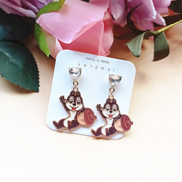 Wholesale Cute Cartoon Alloy Earrings JDC-ES-Xiaox006