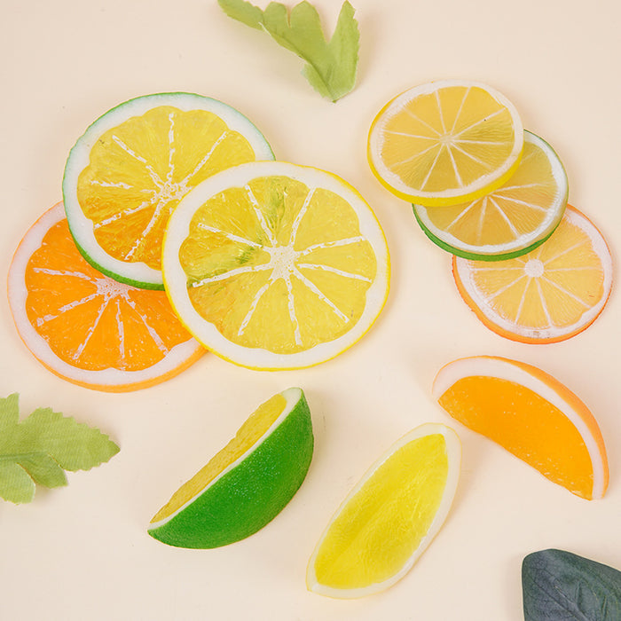 Wholesale Lemon Slice Simulated Fruit PVC Keychain Charm Fashion Bag Accessory MOQ≥2