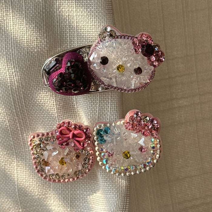 Wholesale Full Diamond Cat Cute Hair Clips for Girl