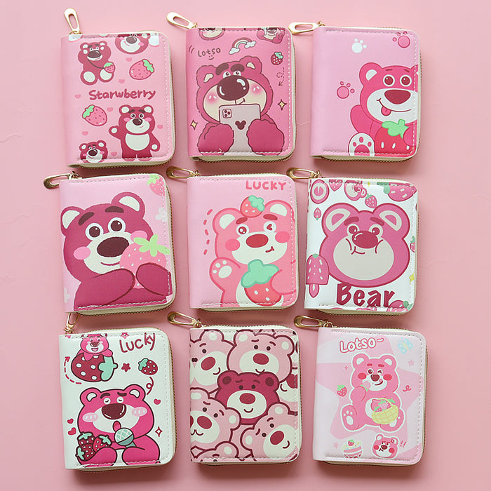 Wholesale Short Anime Cute Cartoon Bear Wallet JDC-WT-Jumei012