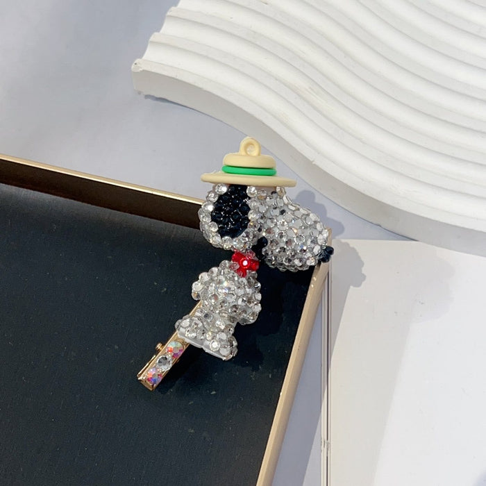 Wholesale full diamond hairpin rhinestone hair band cute cartoon hair tie cover