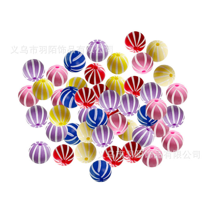 Wholesale 50PCS Rainbow Watermelon Silicone Balls JDC-BDS-YuMo009