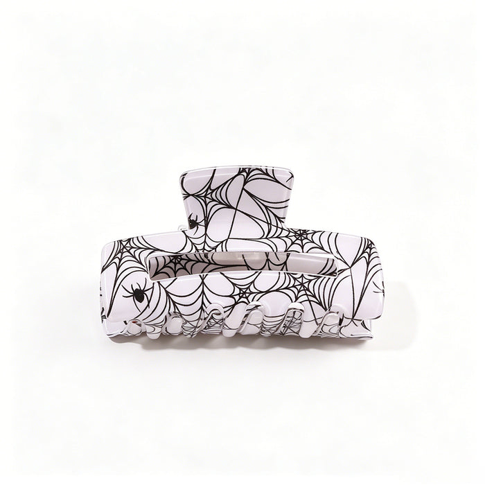 Wholesale Stylish  Shark Claw Hair Clips Ghost Pumpkin Black Cat Print Women Hair Accessory
