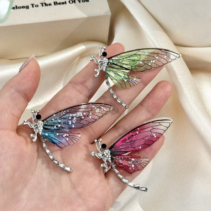Wholesale Blue Dragonfly Brooch Vintage Animal Pin for Women Everyday Chic Accessory
