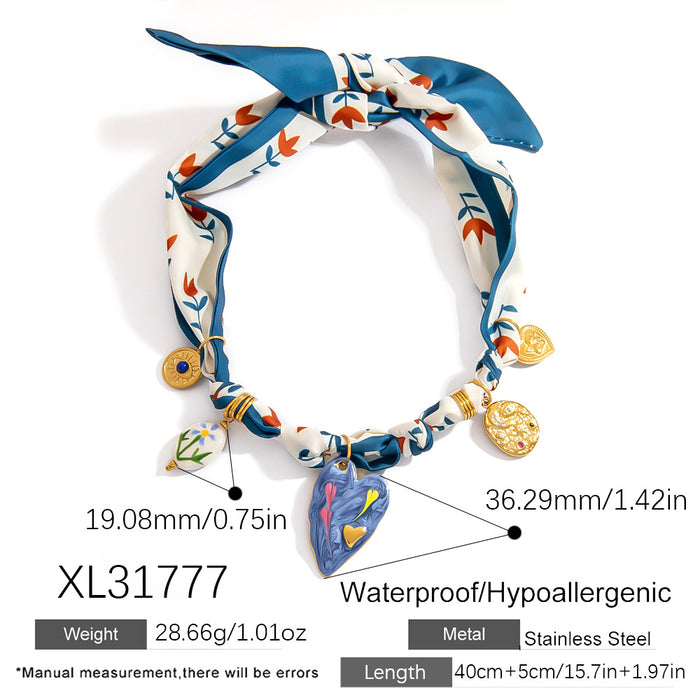 Wholesale Titanium Steel Necklace  Gold Accessible Luxury High-End Sun Flower Silk f Titanium Steel Color-Preserving Clavicle Chain Necklace