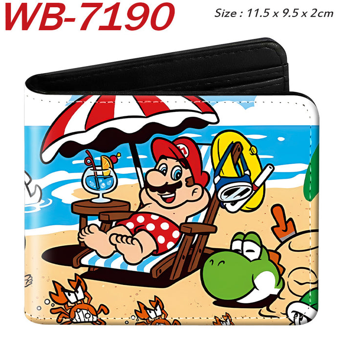 Wholesale Anime Cartoon Print PU Leather Bi Fold Wallet Street Fashion Unisex Student Wallets Waterproof Full Color Design Fashion Accessory Resale