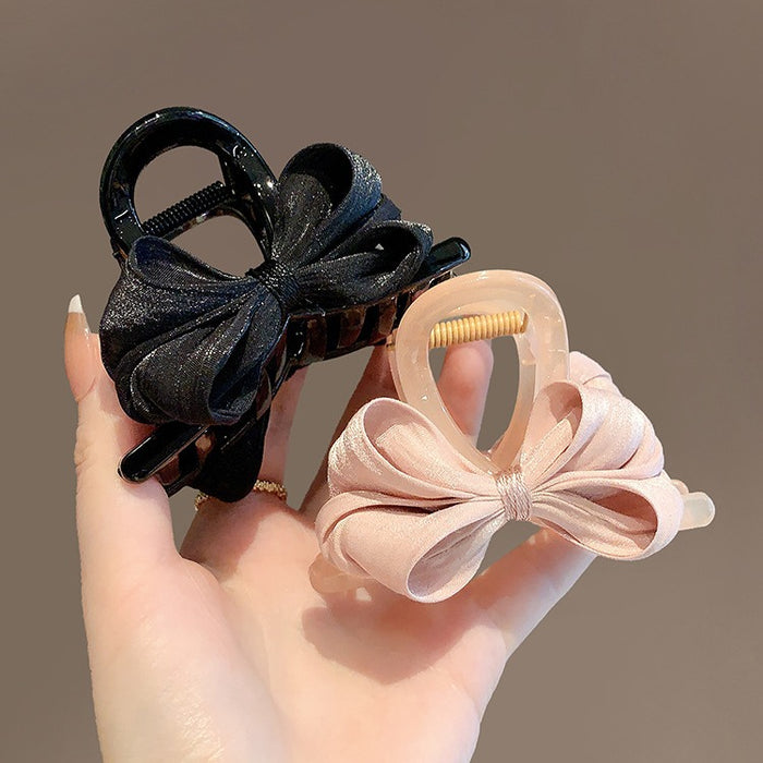 Wholesale Simple fabric hair clip, shark clip at the back of the head, half zip clip, temperament bow clip, hair clip, headband accessory