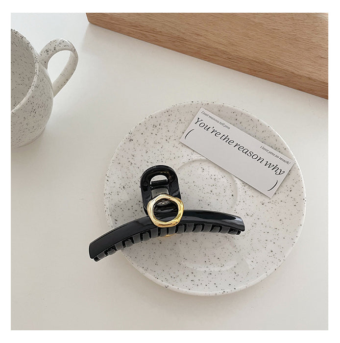 Wholesale Cross ribbon back head clip fresh temperament shark clip geometric circle updo hair clip