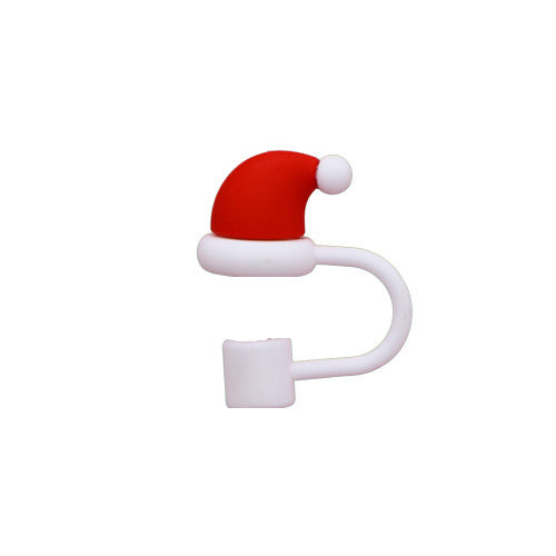 Wholesale 10mm Soft Rubber Christmas Straw Dust Plug Straw Decoration JDC-SCR-QianYu002