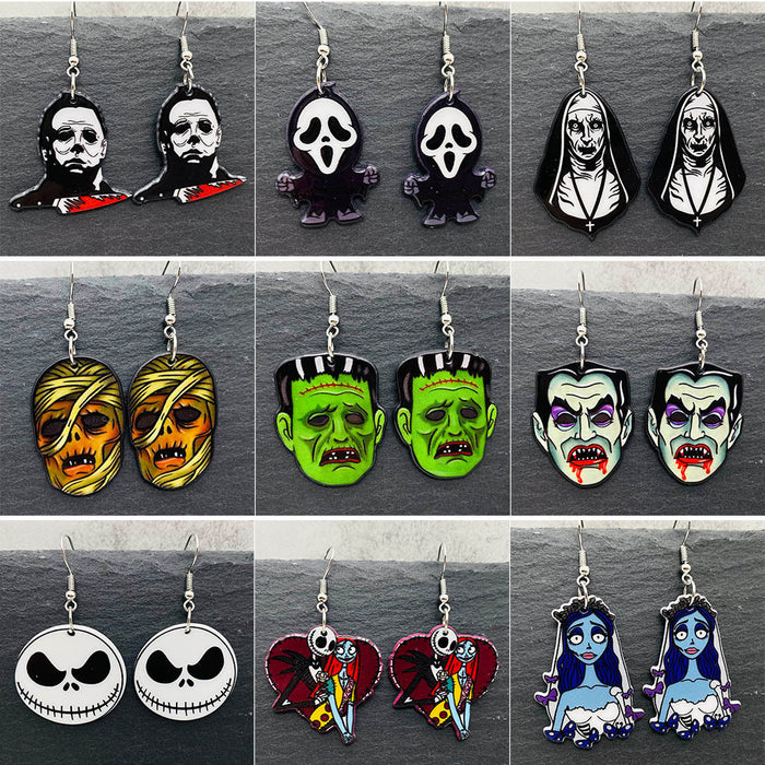 Wholesale  Horror Movie Earrings Figure Acrylic Earrings