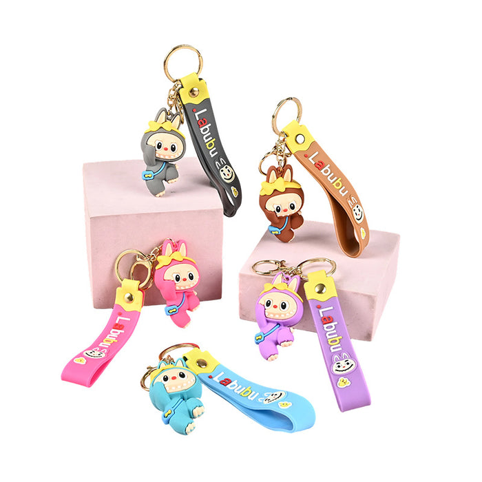 Wholesale PVC Soft Rubber Cartoon Keychain 3D Doll Bag Charm for Students Backpack Decorative MOQ≥10