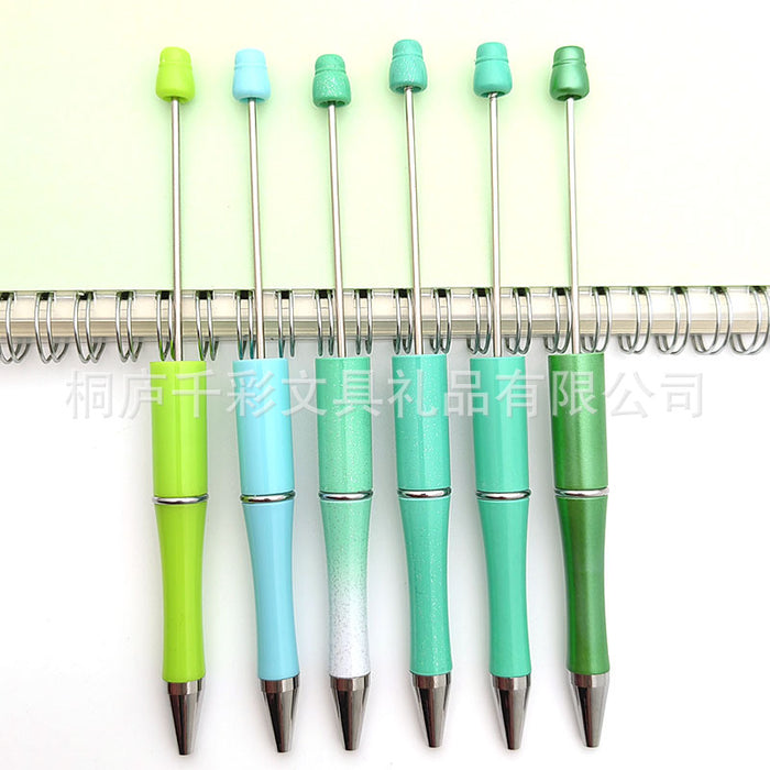 Wholesale Six-pack Plastic Beaded Ballpoint Pen JDC-PN-GanCai006