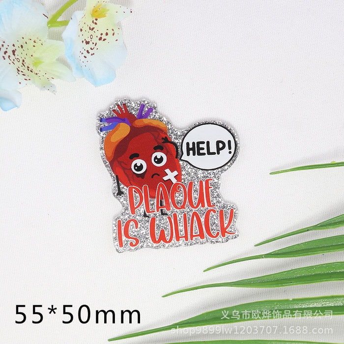 Wholesale Cartoon Organ Acrylic Pin DIY Patch Accessories JDC-FK-OuYie010