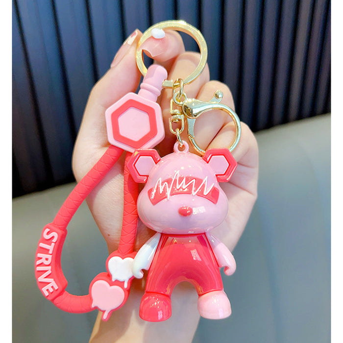 Caricatura al por mayor llavero UV Cool Bear JDC-KC-GSWA007