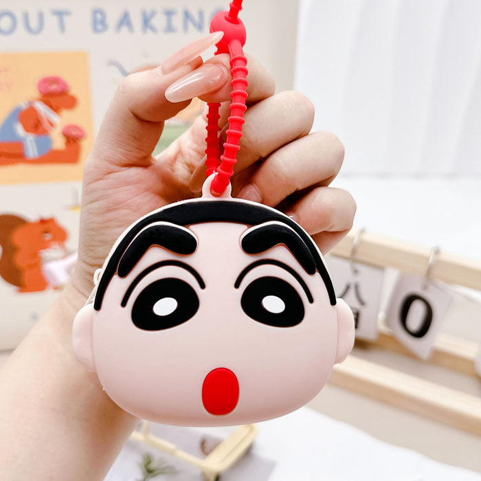 Wholesale  Coin Purse Silicone Keychain Cute Cartoon Doll Student Bag Decorative Pendant