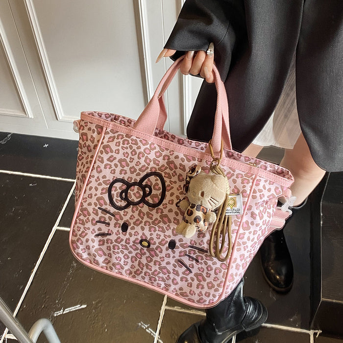 Wholesale Cute cartoon leopard print large capacity shoulder bag