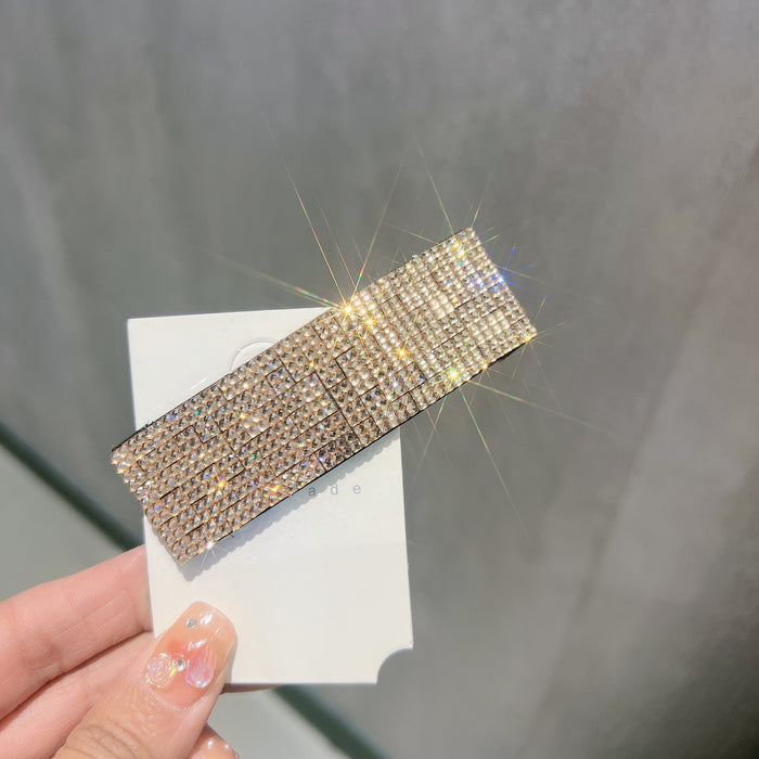 Wholesale rhinestone hairpin with diamond side clip bangs accessories headdress