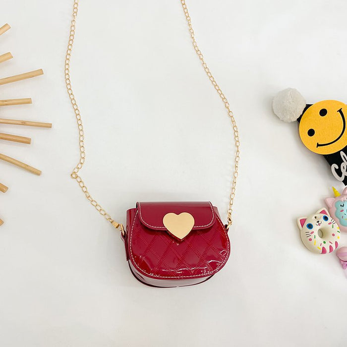 Wholesale  Mini  Style Girl's Six-color Peach Heart Shoulder Crossbody Bag Children's Bag