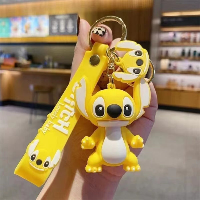 Wholesale cartoon three-dimensional glue stillson key chain pendant cute student schoolbag doll ornaments gift