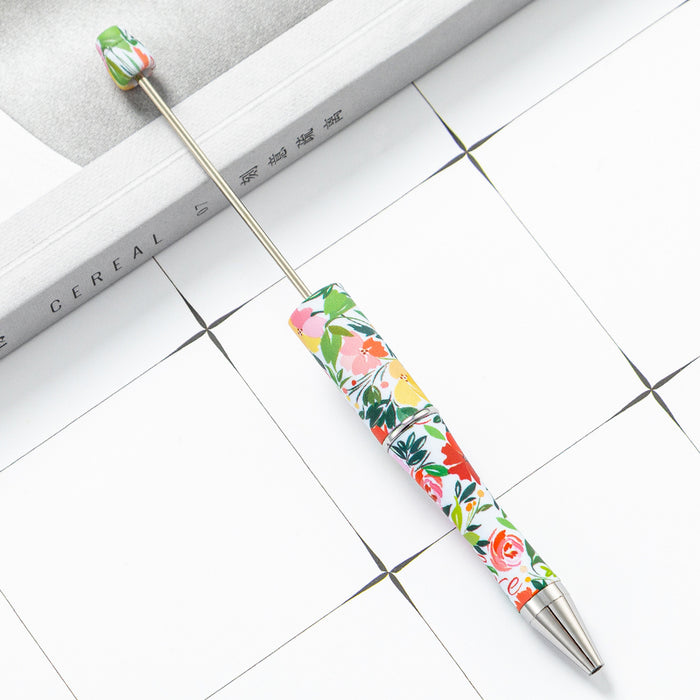 Wholesale DIY Beadable Pens Cow Print Leopard Print Christmas Plastic Pen DIY for Beaded JDC-PN-HuaH006